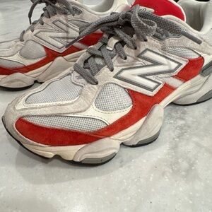 New Balance 9060 Red and Gray women’s 9